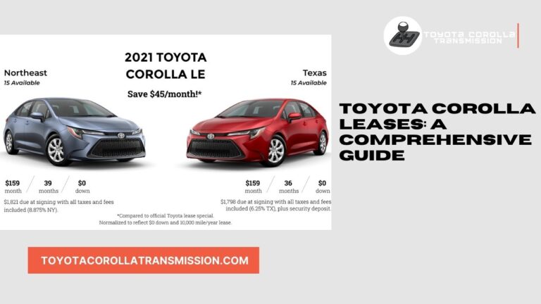 Toyota Corolla Leases