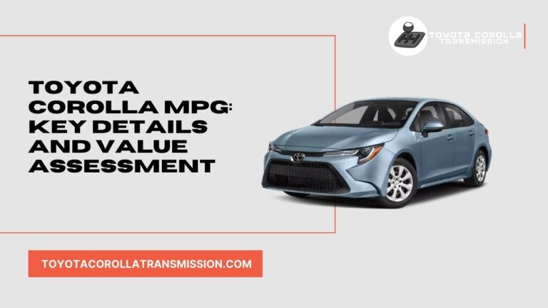 Toyota Corolla MPG