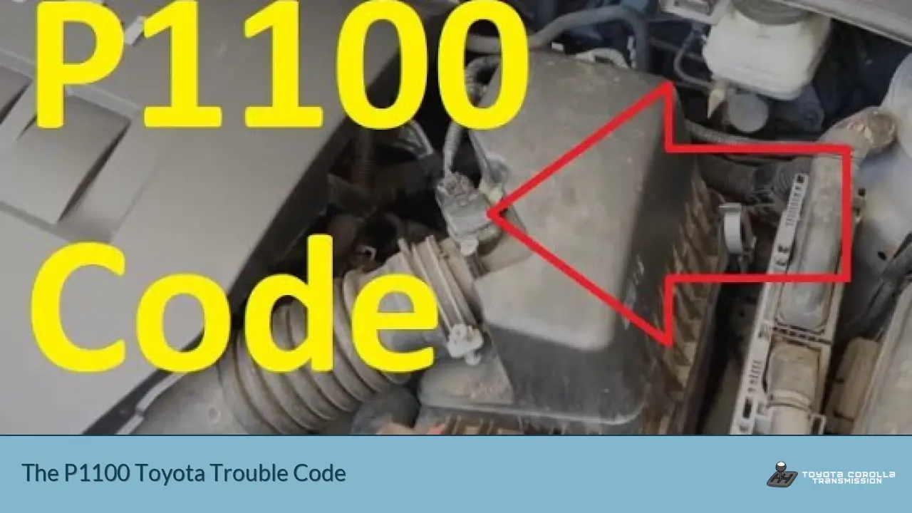 The P1100 Toyota Trouble Code