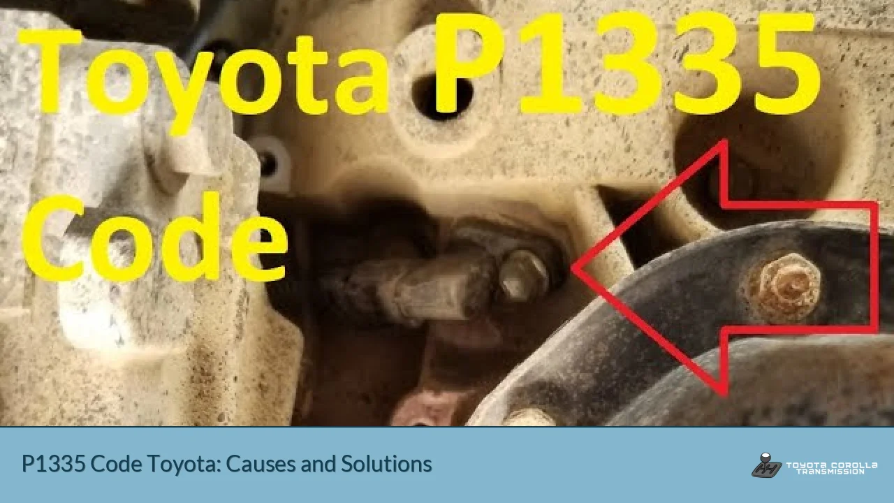 P1335 Code Toyota: Causes and Solutions