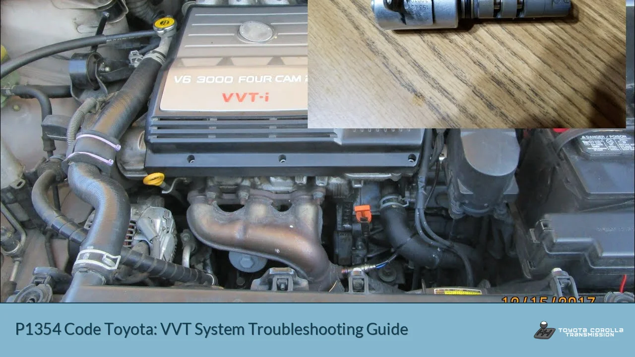 P1354 Code Toyota: VVT System Troubleshooting Guide