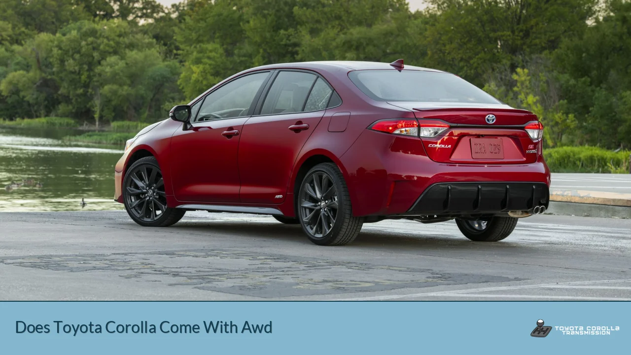 Does Toyota Corolla Come With Awd