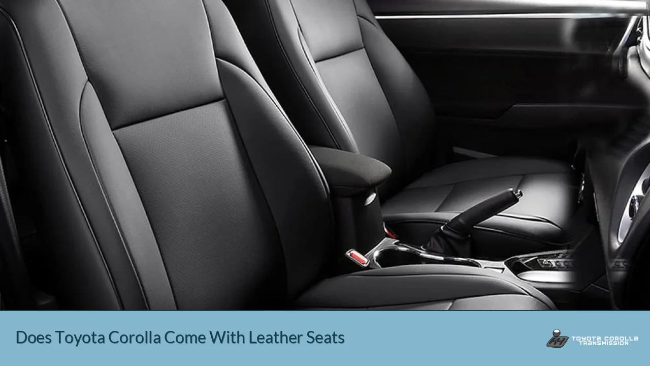 Does Toyota Corolla Come With Leather Seats