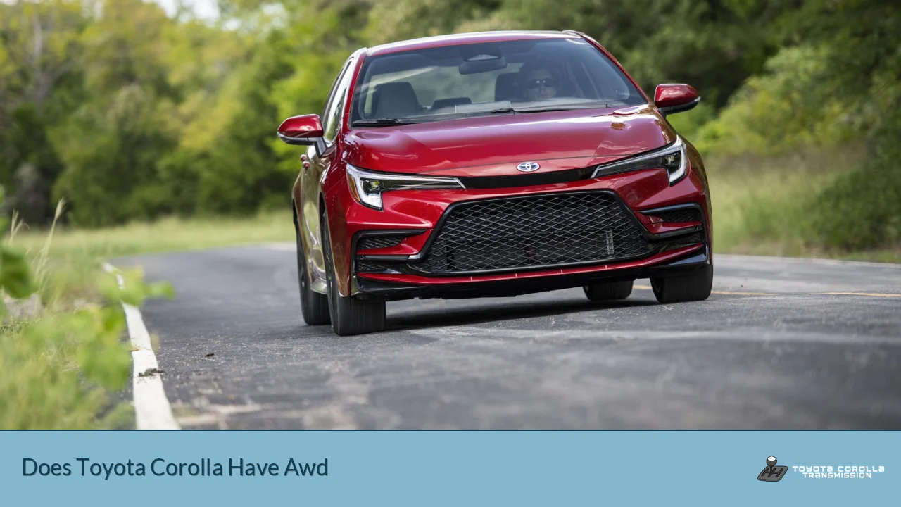 Does Toyota Corolla Have Awd