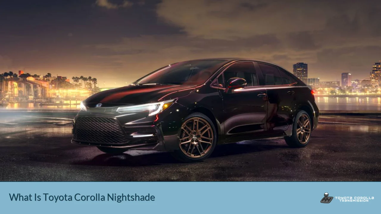 What Is Toyota Corolla Nightshade